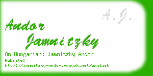 andor jamnitzky business card